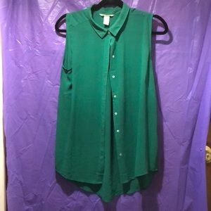 Button down sleeveless blouse